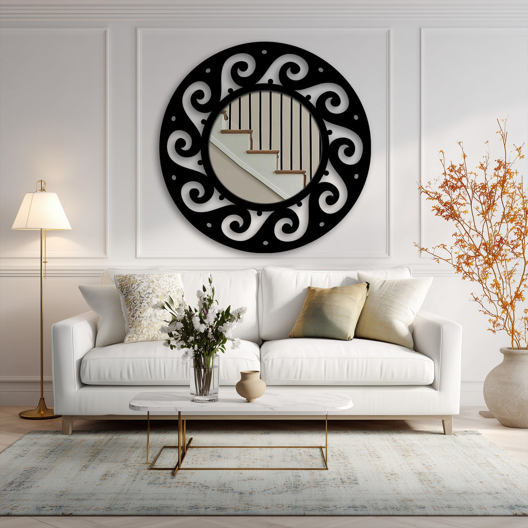 Statement mirror wall decor centerpiece
