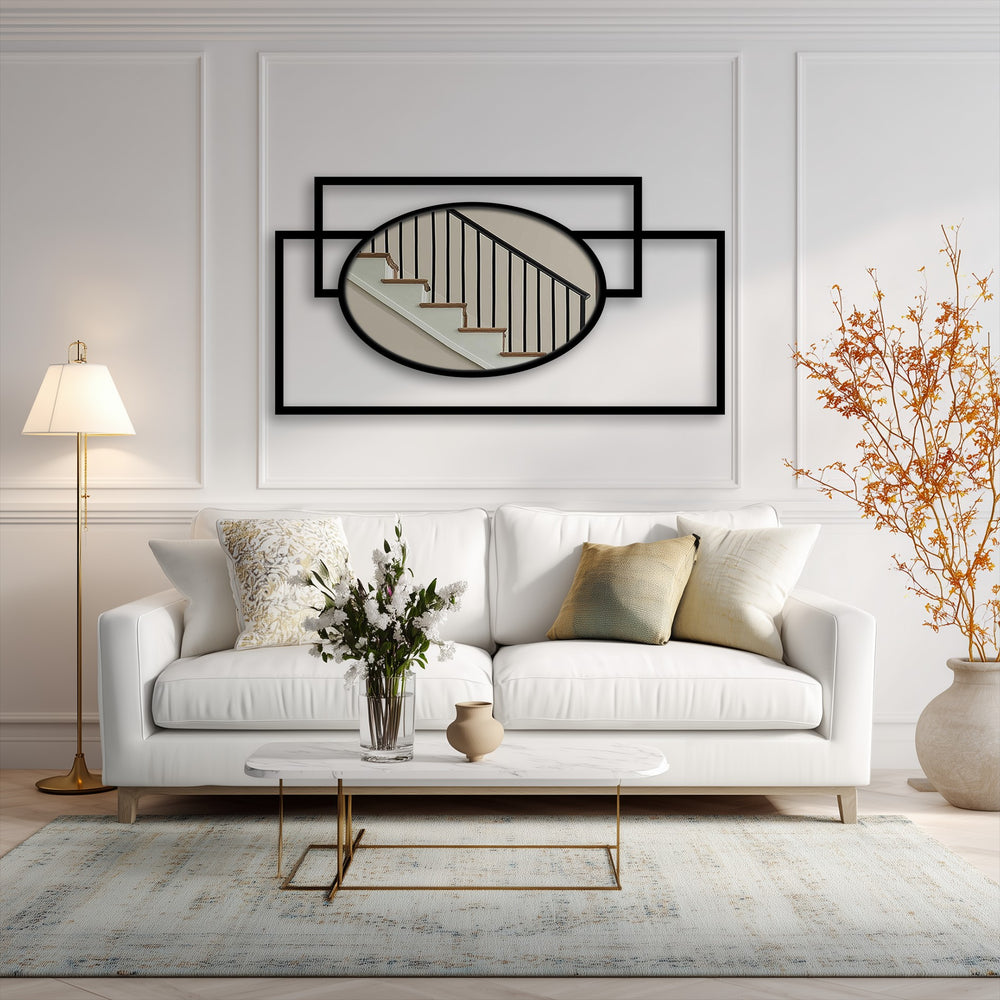 Intersecting frame minimalist mirror