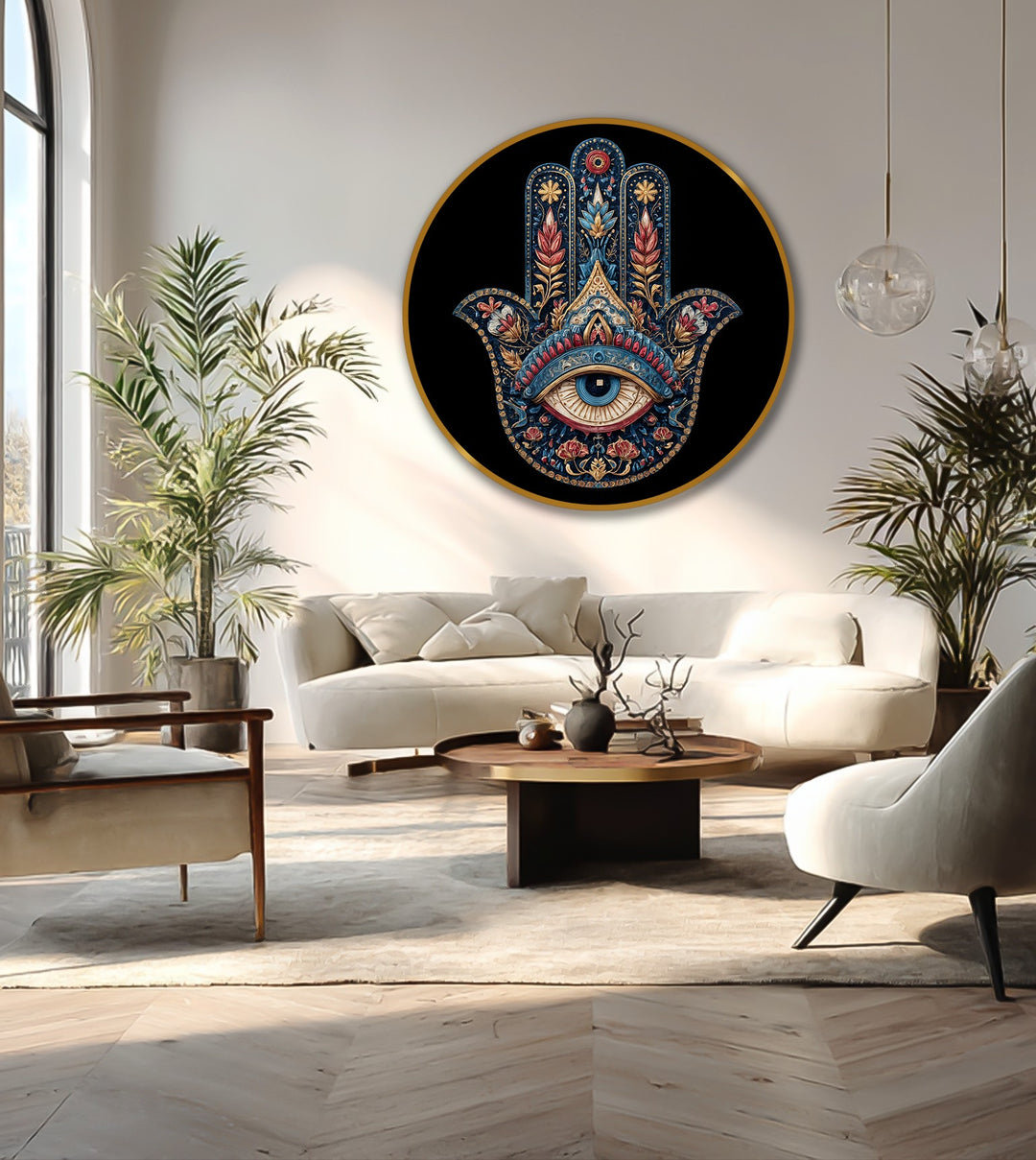 hamsa eye decorative wall art