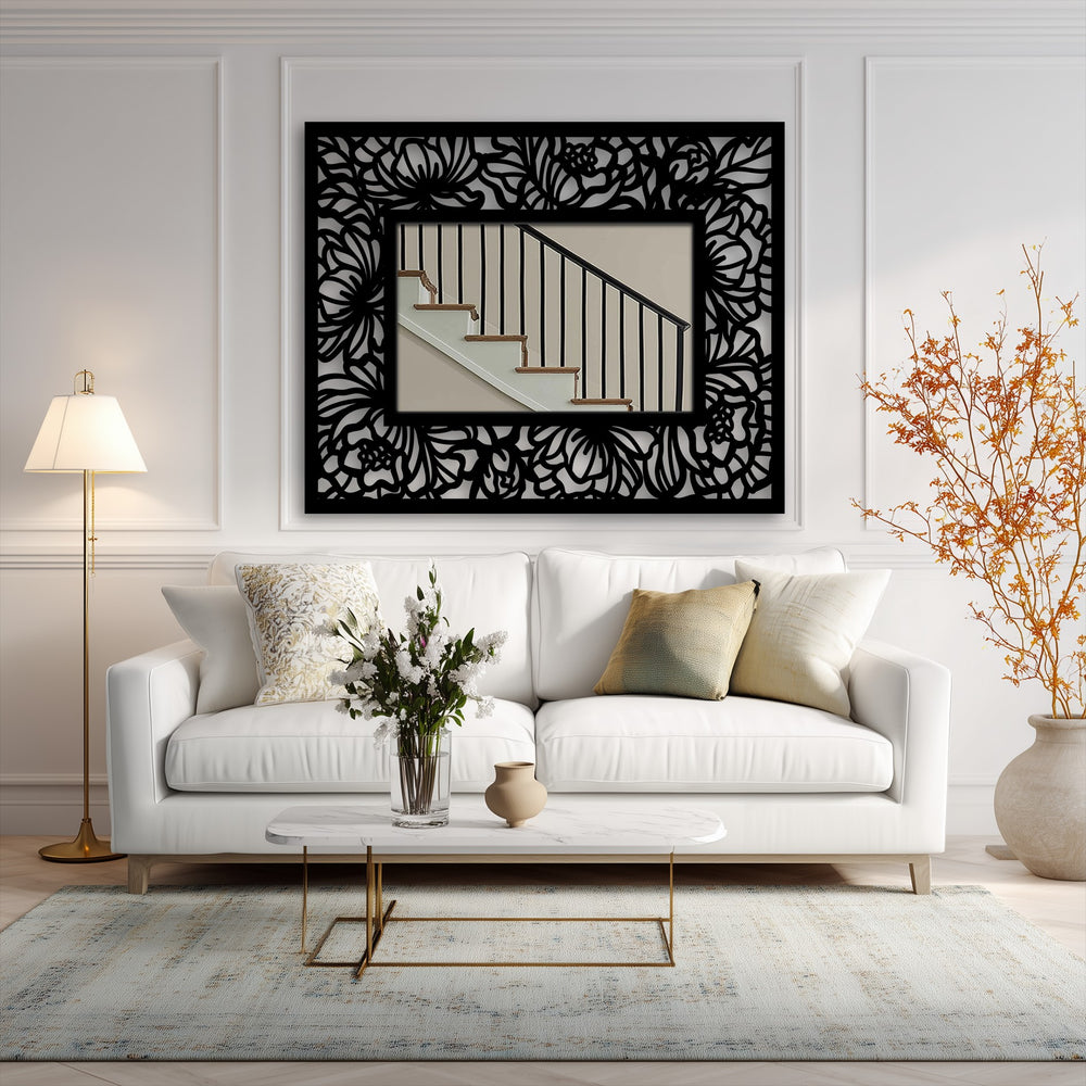 botanical frame floor mirror