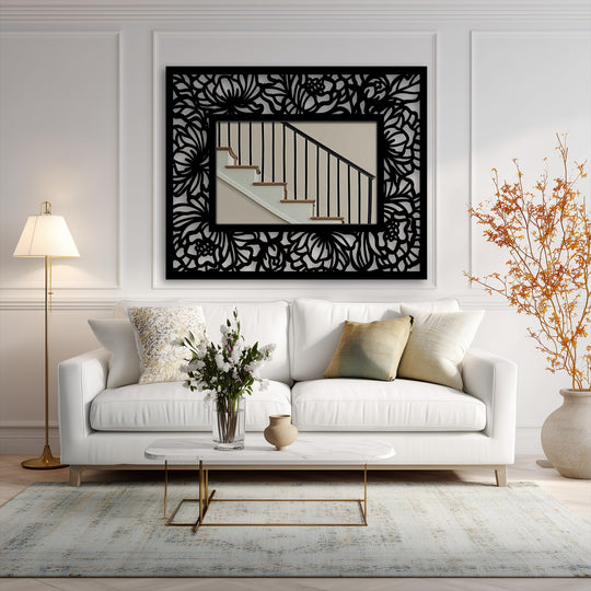 botanical frame floor mirror