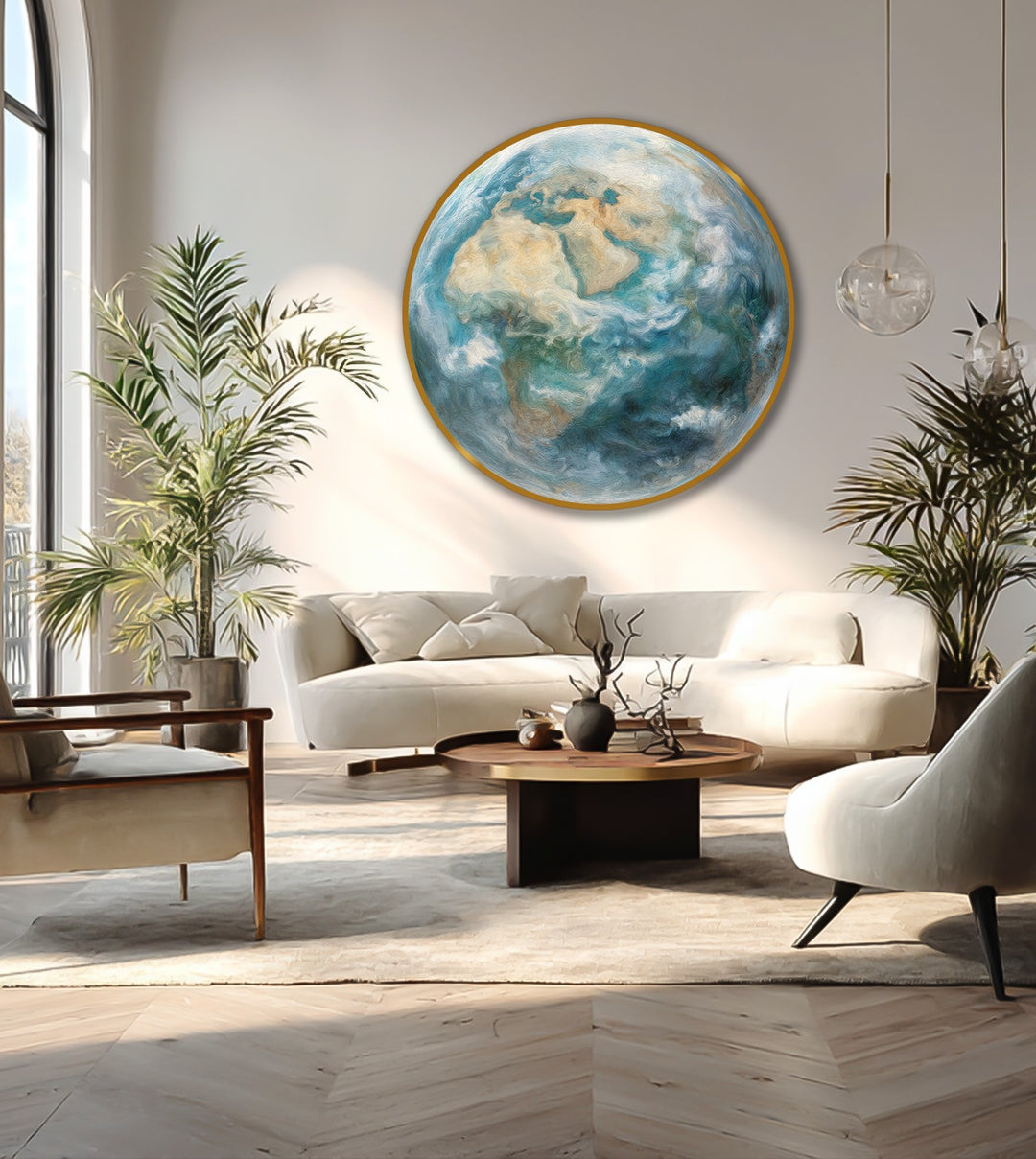 earth from space oil painting