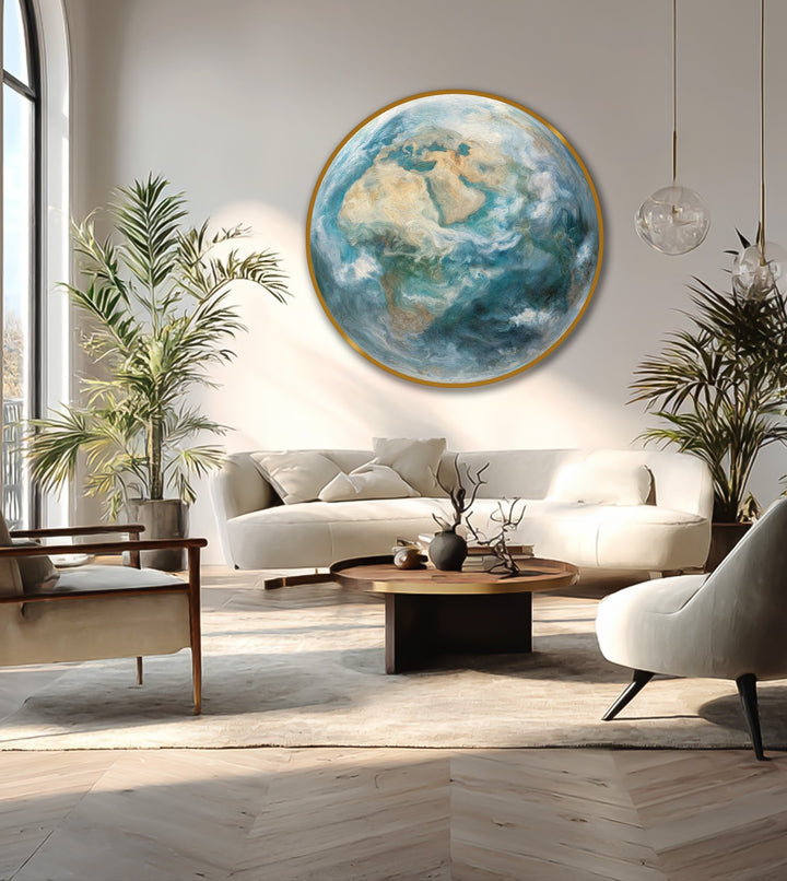 earth from space oil painting
