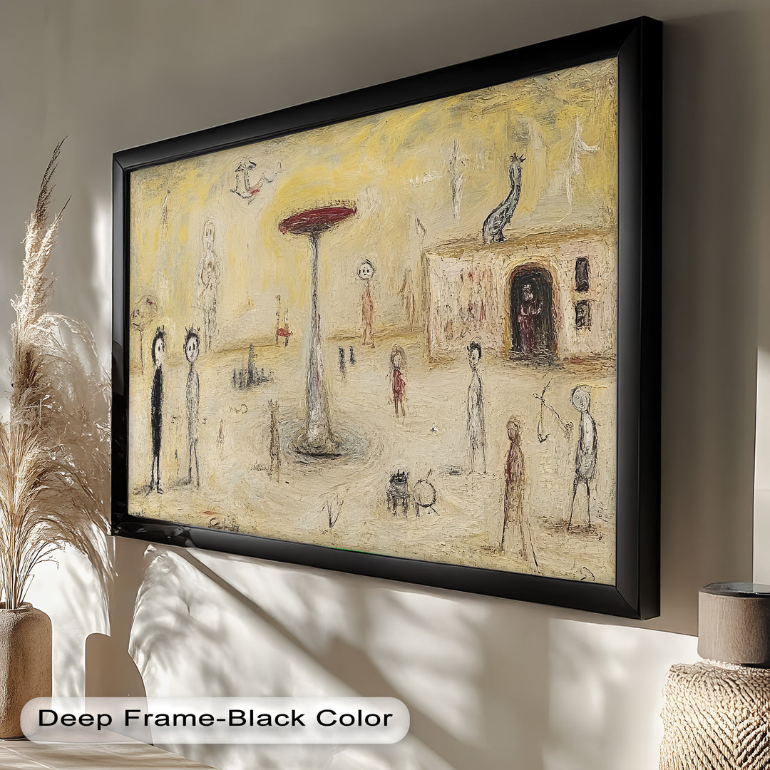 Whispers of the Playground – Dreamlike Surrealist Oil Painting