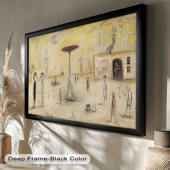 Whispers of the Playground – Dreamlike Surrealist Oil Painting
