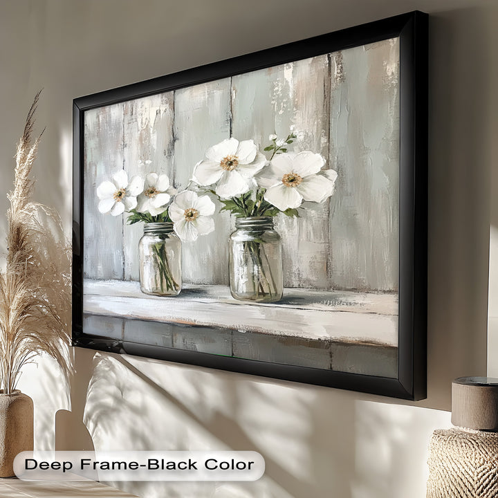 White Flower Jar Still Life – Floral Oil Paintings