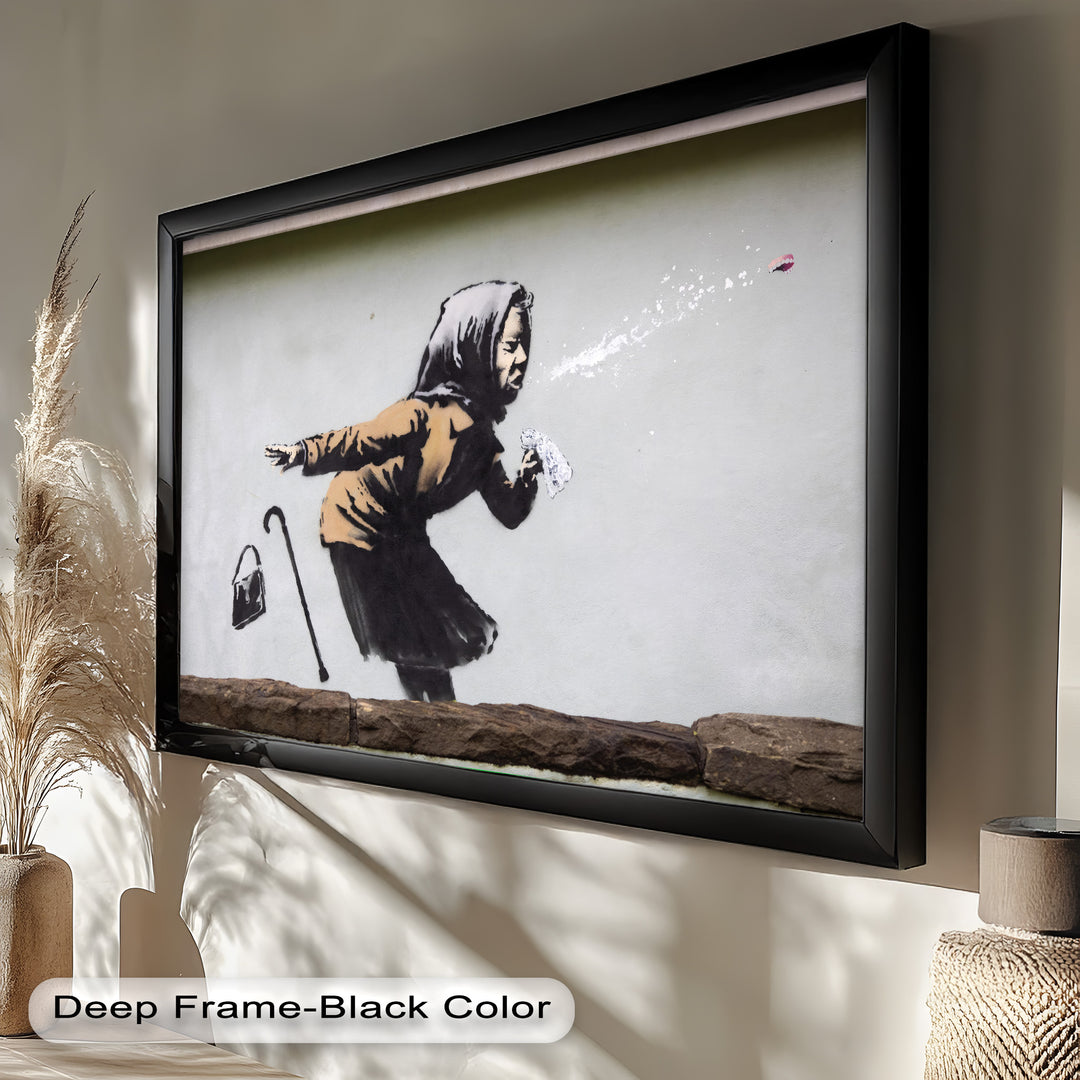 The Power of a Sneeze – Banksy Oil Painting