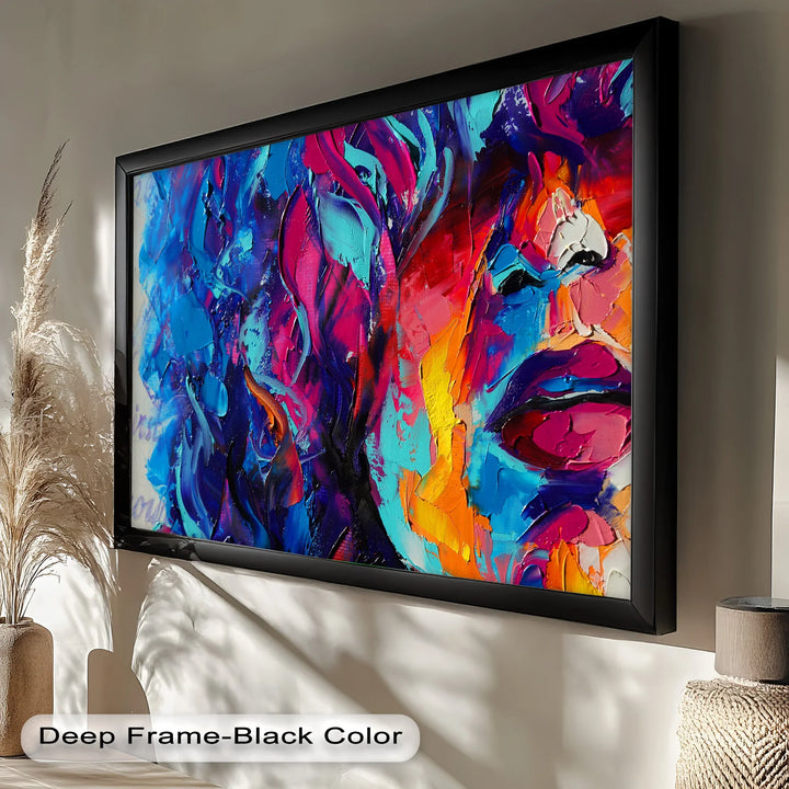Colored Woman – Expressive Abstract Oil Painting - MyPhotoStation