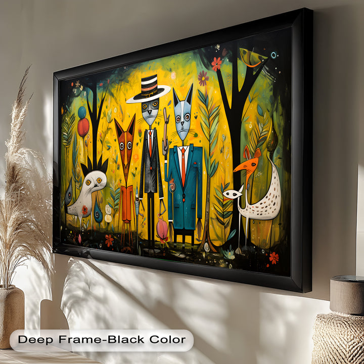 The Dandy Forest – Surreal Animal Portraits in Suits Picasso Oil Painting