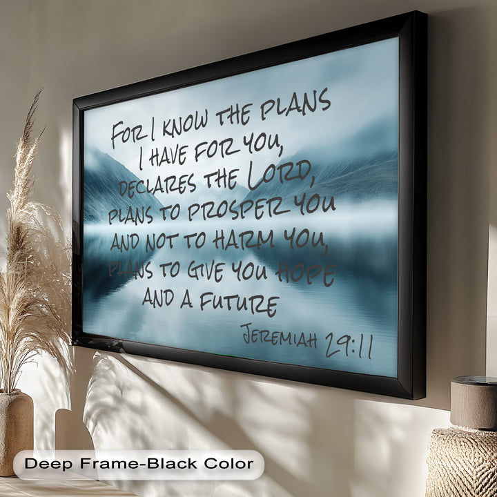 God’s Promise of Hope – Tranquil Lake Scene with Jeremiah 29:11
