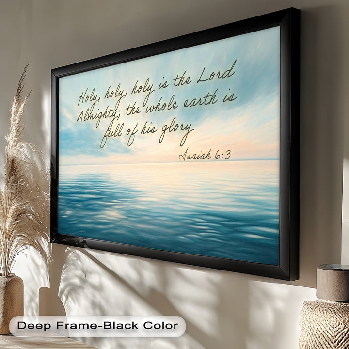 Isaiah 6:3 – Holy Is the Lord Bible Verse Oil Painting