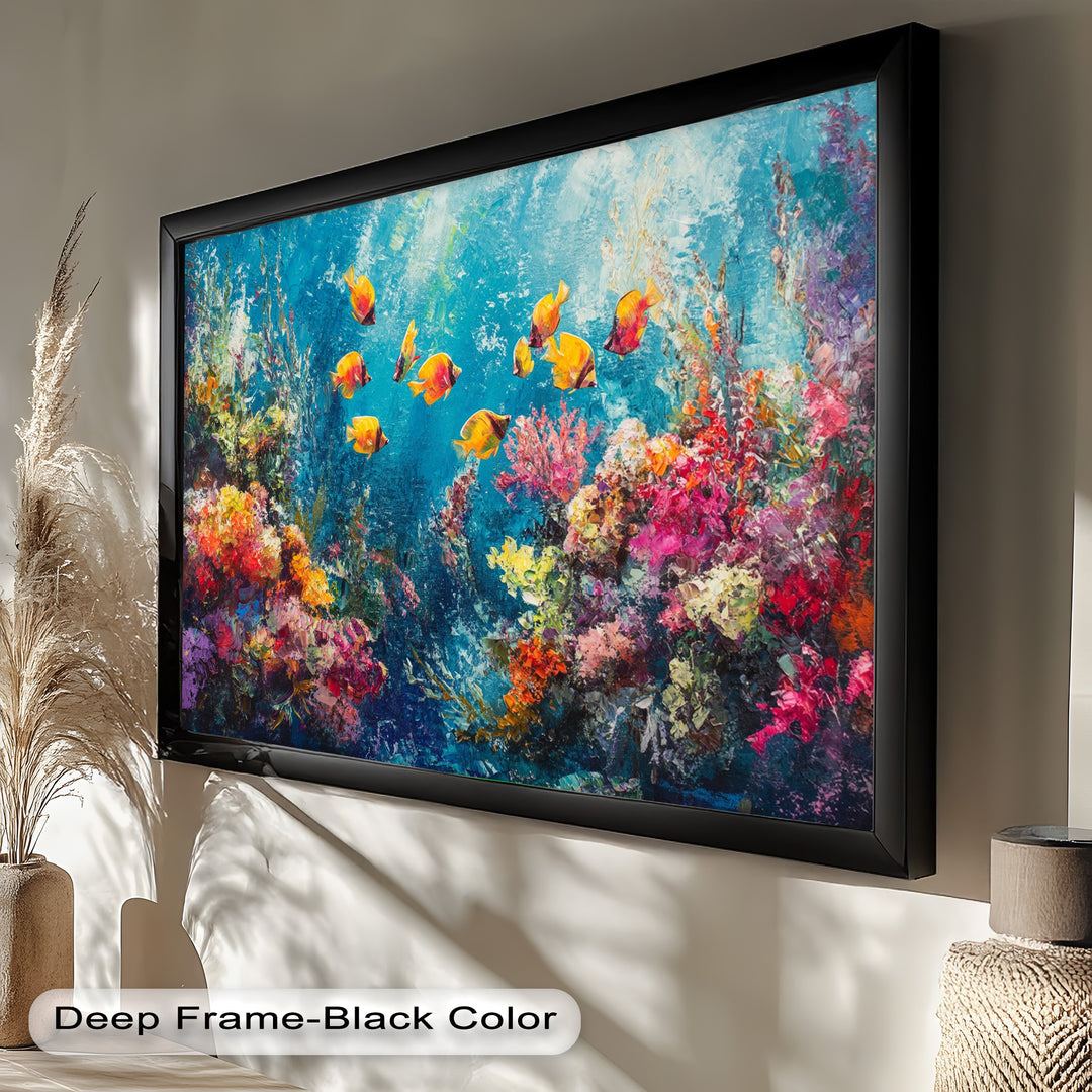 Coral Reef with Tropical Fish – Animal Oil Painting