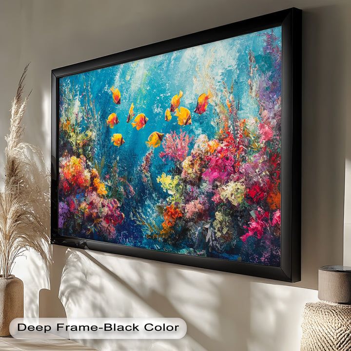 Coral Reef with Tropical Fish – Animal Oil Painting