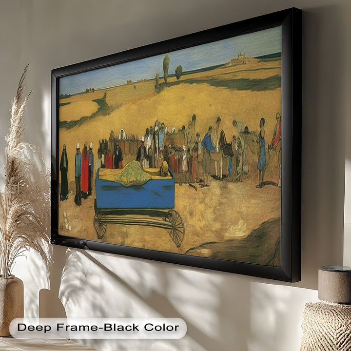 The Funeral Procession – Symbolic Historic Oil Painting