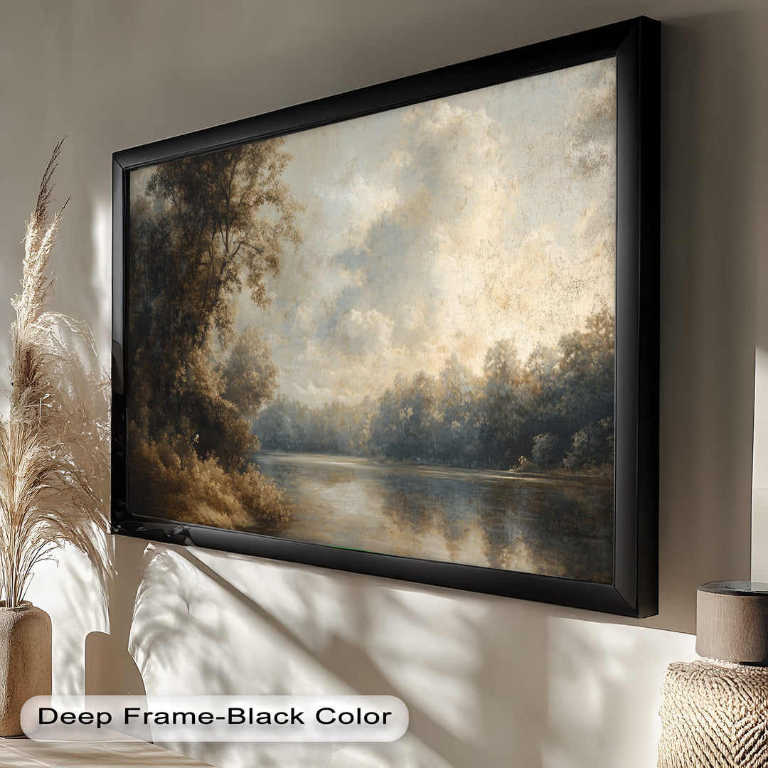 Forest Lake Wall Art – Nature Oil Painting