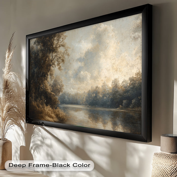 Forest Lake Wall Art – Nature Oil Painting