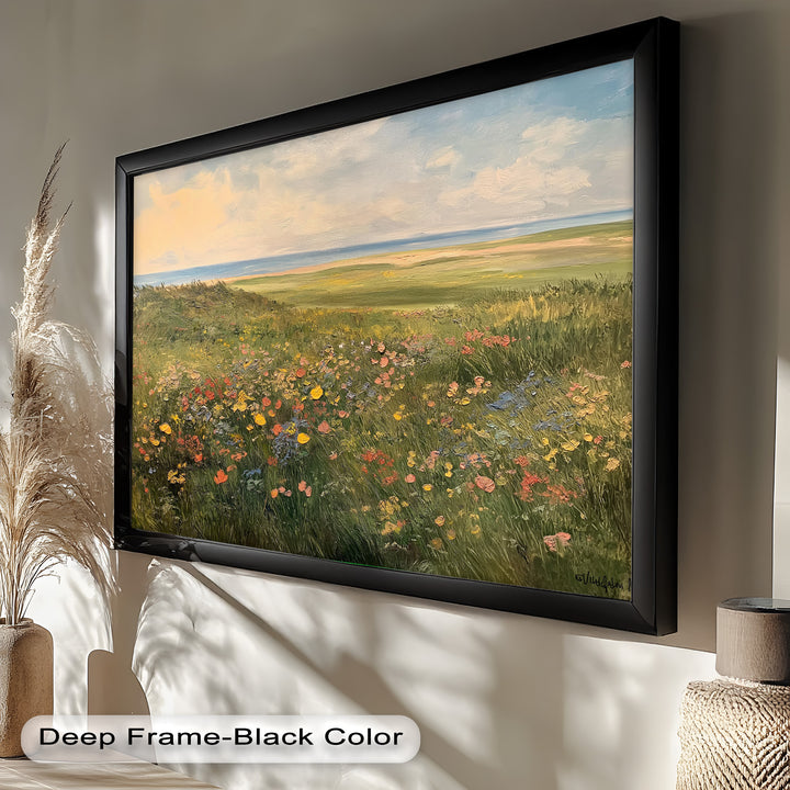 Seaside Meadow View – Landscape Oil Painting