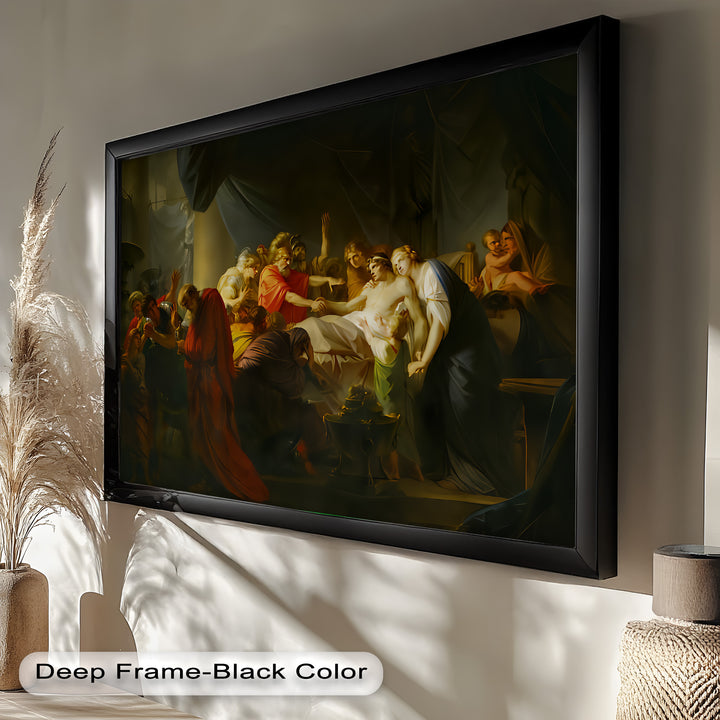The Death of a Hero – Last Breath of Virtue Classicism Oil Painting