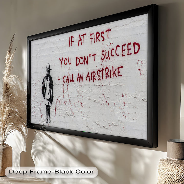 Call an Airstrike – Provocative Banksy Oil Painting