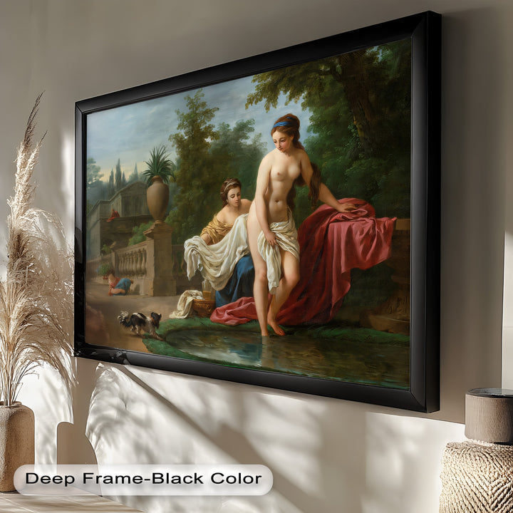 Bathing in the Garden – Neoclassical Elegance Oil Painting