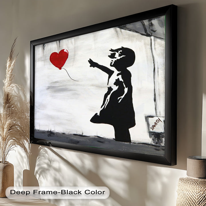 Girl with Heart Balloon – Banksy Oil Painting