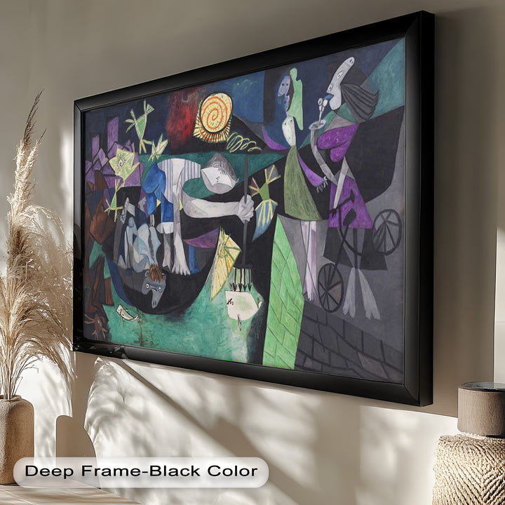 The Spiral Sun – Dynamic Surrealist Tableau Picasso Oil Painting