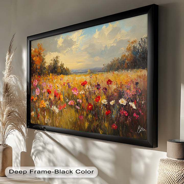 Wildflower Field – Floral Oil Painting