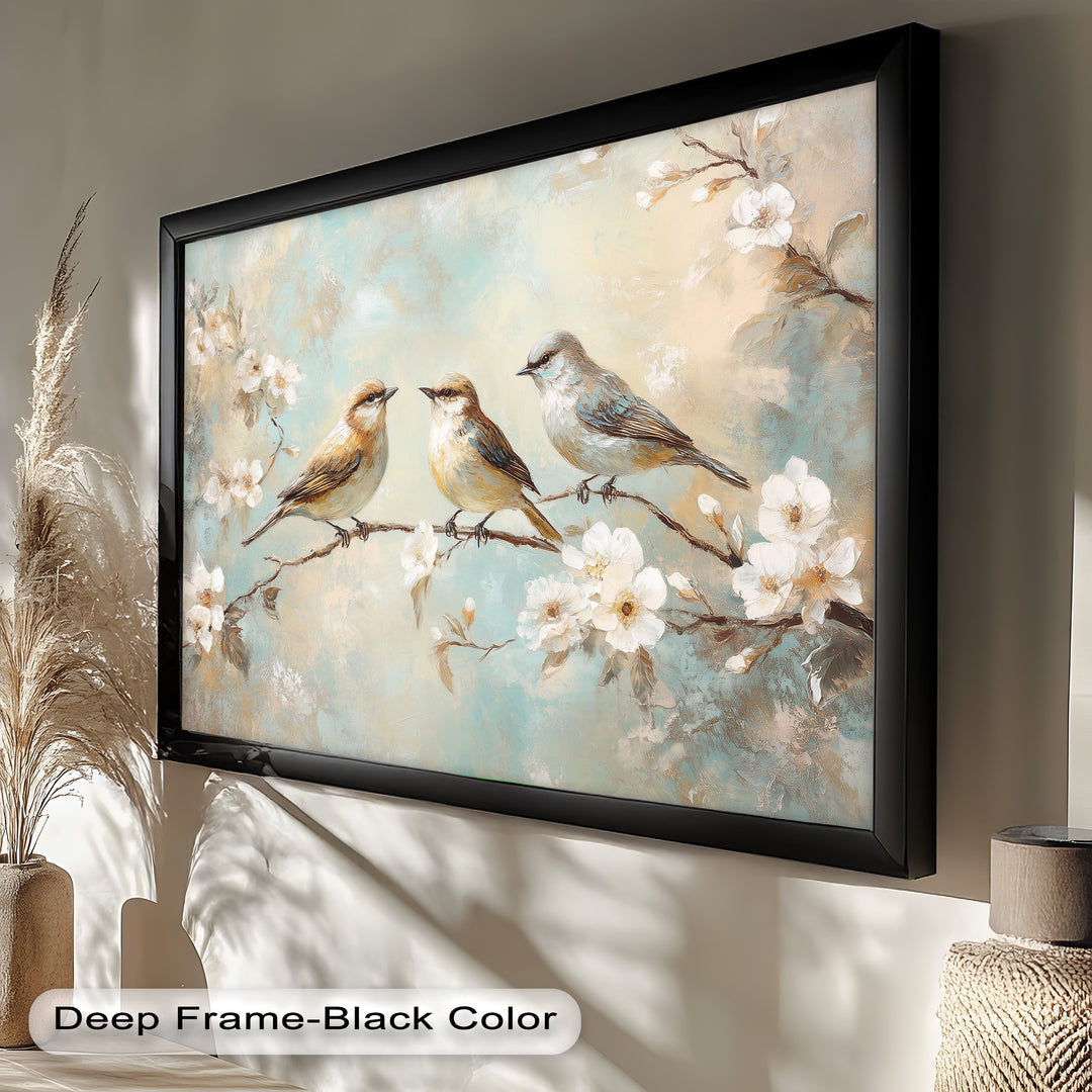 Springtime Songbirds – Animal Oil Painting