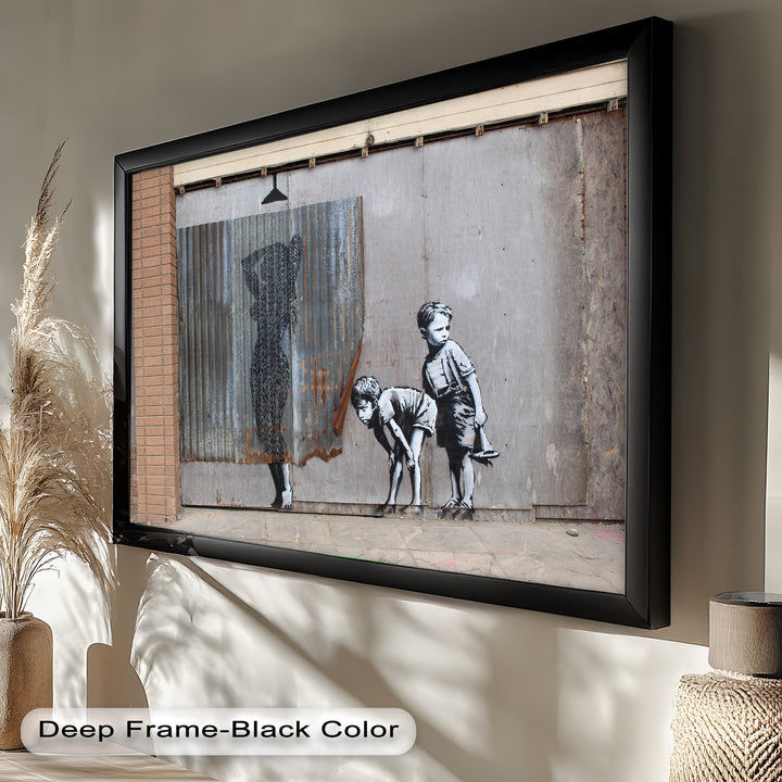 Boys Looking Girl – Banksy Oil Painting