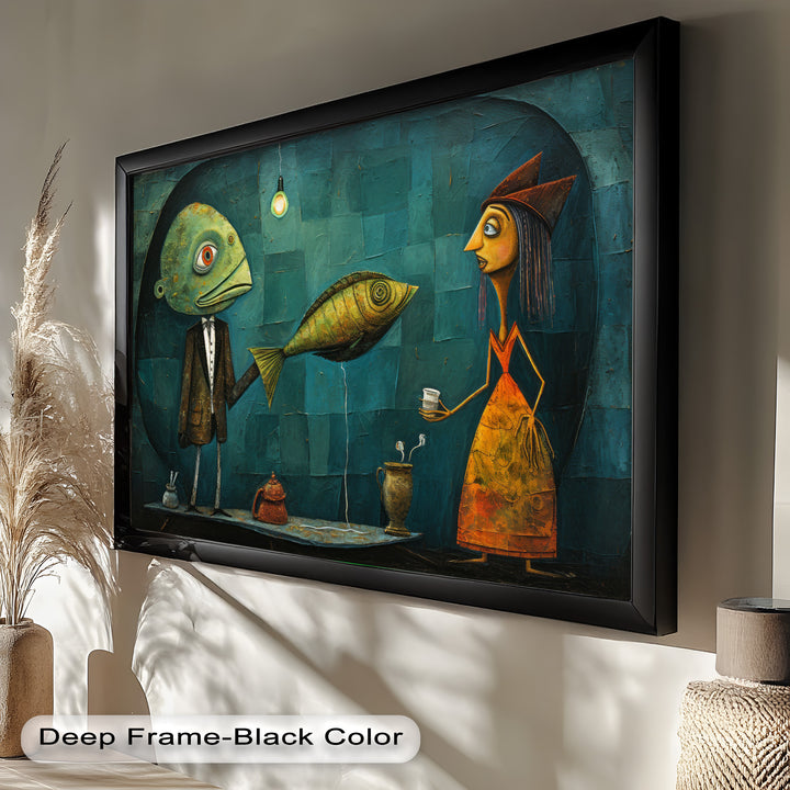 The Offering – Surreal Tea Exchange Picasso Oil Painting