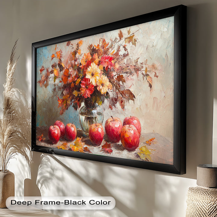 This painting brings a touch of rustic charm and autumnal elegance to any space, making it perfect for seasonal home decor.

