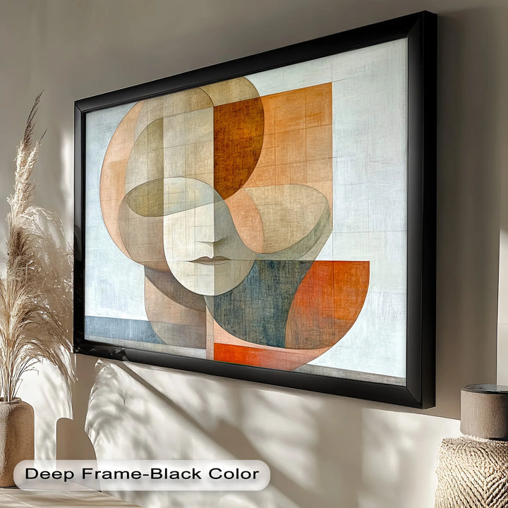 Geometric Face Portrait – Modern Abstract Oil Painting - MyPhotoStation