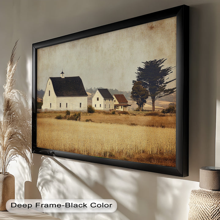 Farmhouse Landscape – Vintage Country Barn Oil Paintings