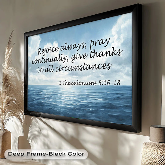 Inspirational seascape artwork symbolizing faith, thankfulness, and perseverance.
