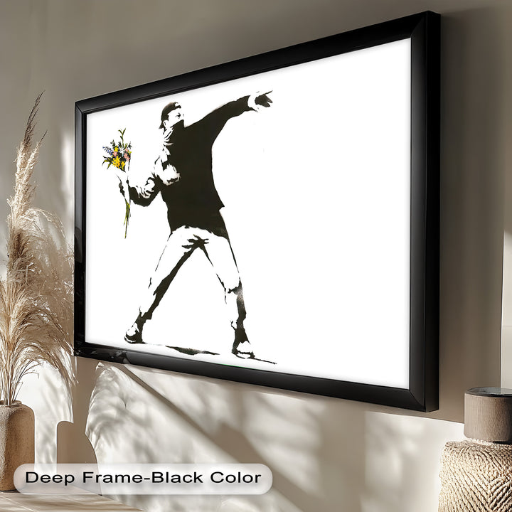 Flower Thrower – Iconic Protest Banksy Oil Painting
