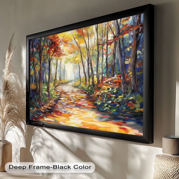 Forest Road to Somewhere – Expressive Oil Painting