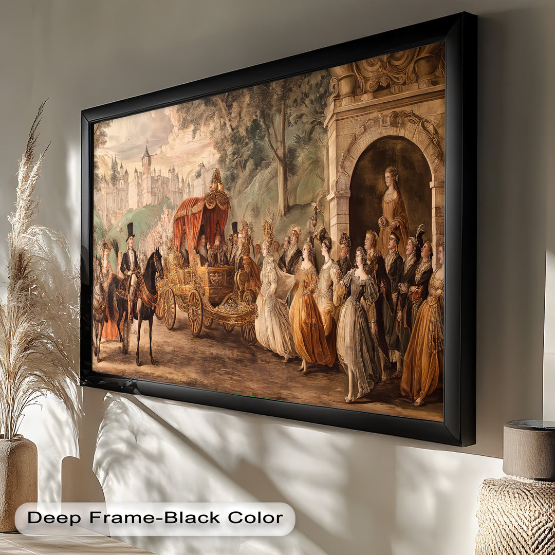 Royal Carriage Procession – Grand Baroque Parade Oil Painting