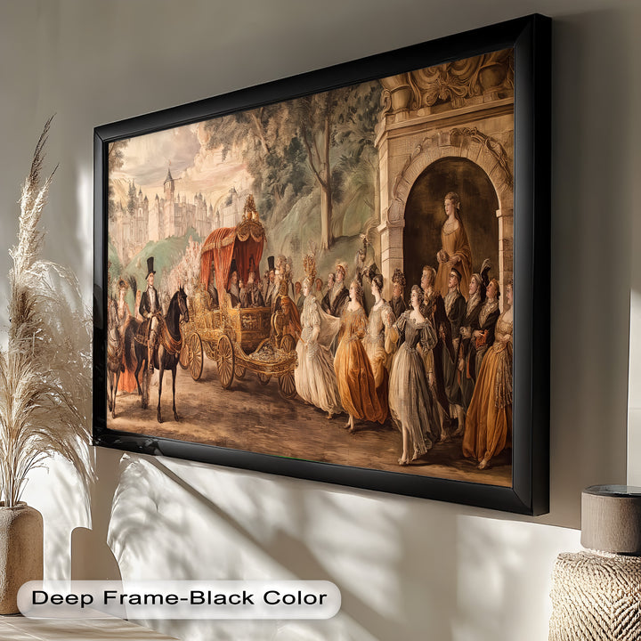 Royal Carriage Procession – Grand Baroque Parade Oil Painting