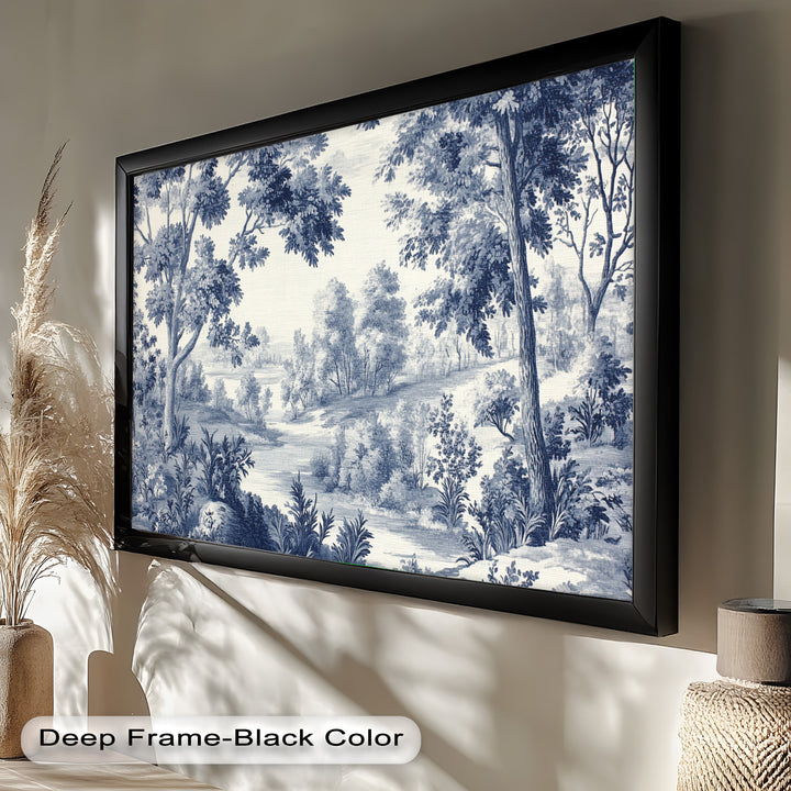 Monochrome Forest Wall Art – Classic Landscape Oil Painting