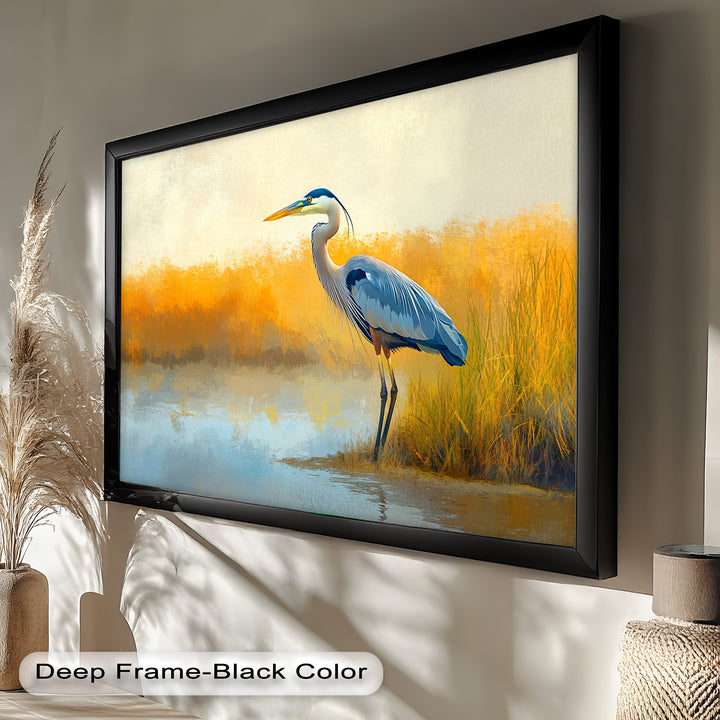 Blue Heron by Autumn Marsh – Animal Oil Painting