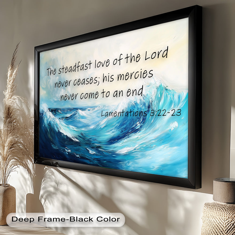 Steadfast Love of the Lord Christian Decor – Bible Verse Artwork for Home
