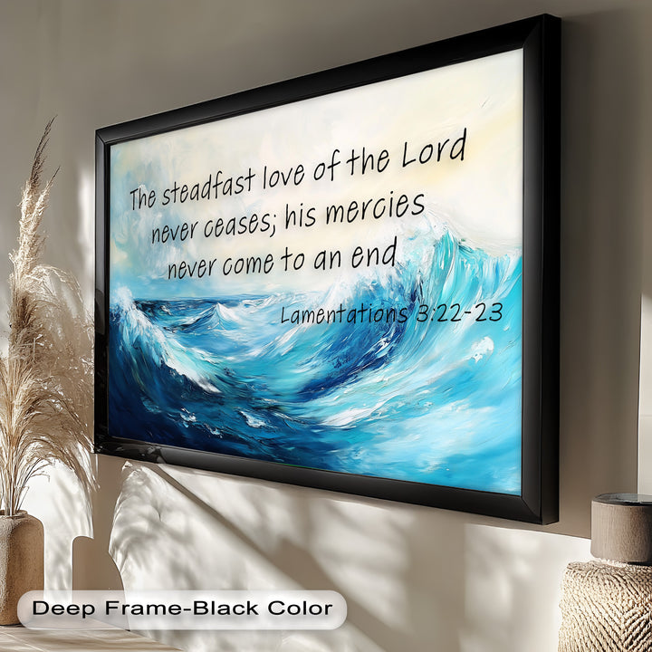 Steadfast Love of the Lord Christian Decor – Bible Verse Artwork for Home
