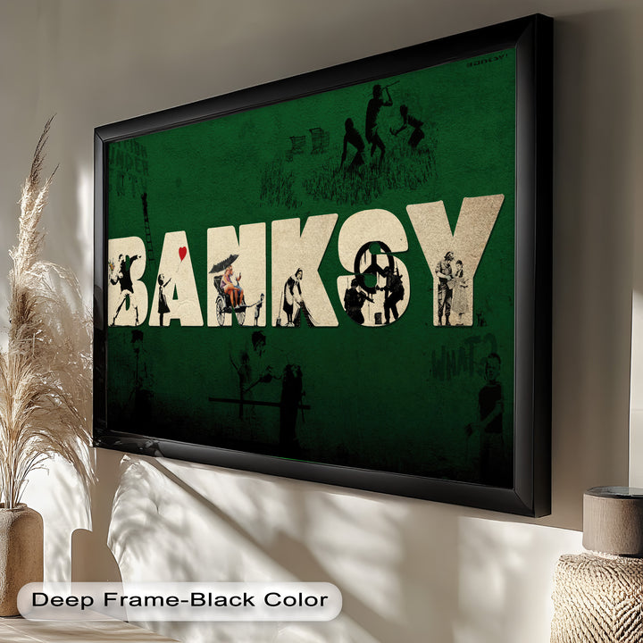 Urban Icons Collide – Banksy Tribute Oil Painting