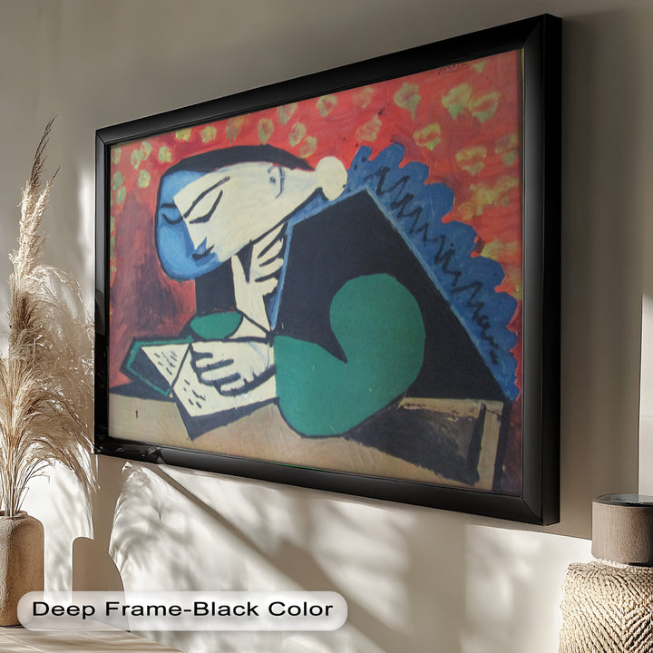 The Reader – Cubist Portrait of Quiet Focus Picasso Oil Painting