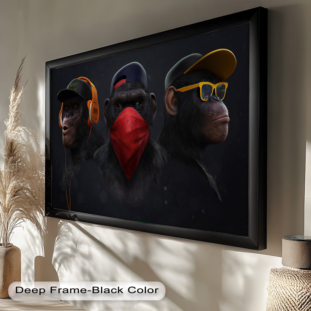 Urban Evolution – Streetwise Chimp Collective Banksy Oil Painting