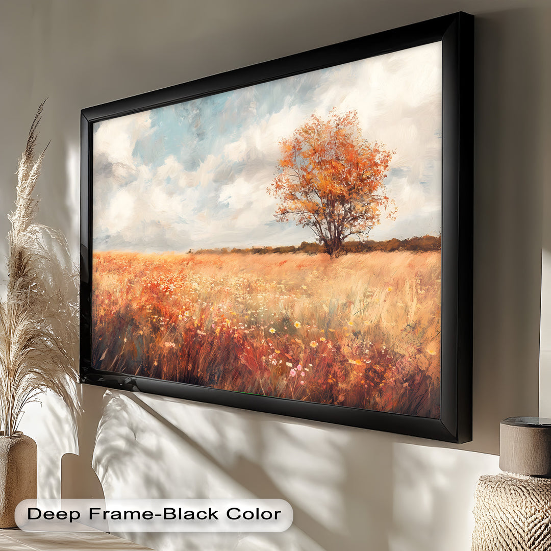 Vintage Autumn Fall – Landscape Oil Painting