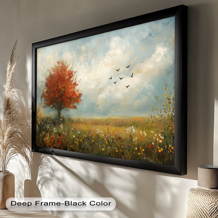 Autumn Serenity – Tree Landscape Oil Painting