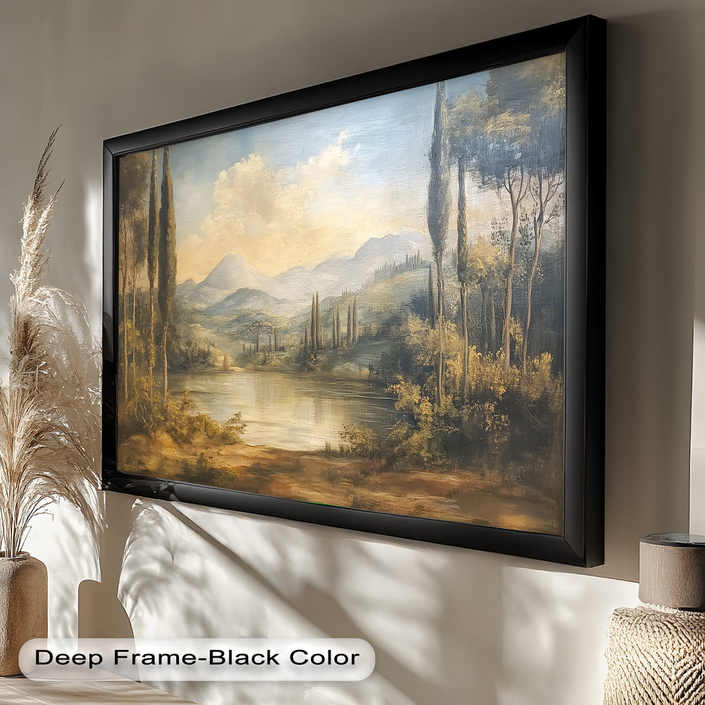 Rendered in soft earth tones and classic brushwork, the artwork evokes elegance, stillness, and old-world charm.