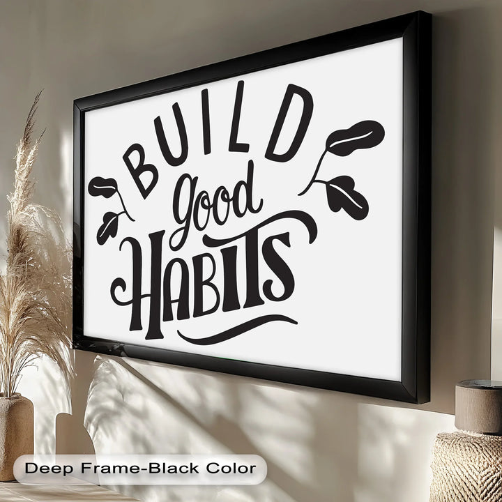 Empowering Habit-Building Oil Painting – Art Print for Goal-Setters and Dreamers
