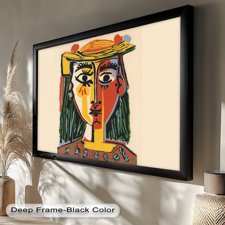 Picasso Woman with Hat – Cubist Portrait Oil Painting